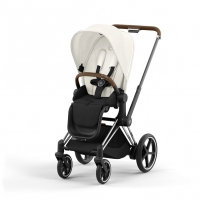Прогулочная коляска Cybex Priam IV шасси Chrome Brown, Off White