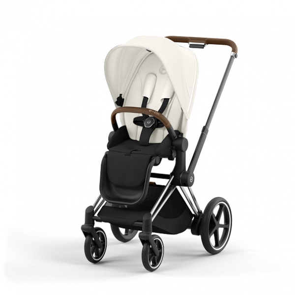 Прогулочная коляска Cybex Priam IV шасси Chrome Brown, Off White