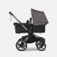 Коляска 2 в 1 Bugaboo Donkey 5 Twin Midnight Black/Grey Melange шасси Black