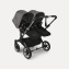 Коляска 2 в 1 Bugaboo Donkey 5 Twin Midnight Black/Grey Melange шасси Black