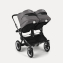 Коляска 2 в 1 Bugaboo Donkey 5 Twin Midnight Black/Grey Melange шасси Black