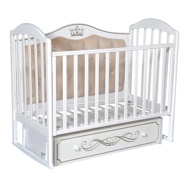 Кровать Антел ANITA-999 с мягкой вставкой белый