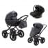 Детская коляска Adamex Chantal Retro 3 в 1 C201 (графит)
