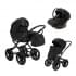 Детская коляска Adamex Chantal Retro 3 в 1 C213 (черный)