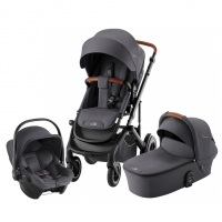 Коляска 3 в 1 Britax Roemer Smile 5Z, Midnight Grey (Темно-серый) + Автокресло Baby-Safe Core, Midnight Grey (темно-серый)