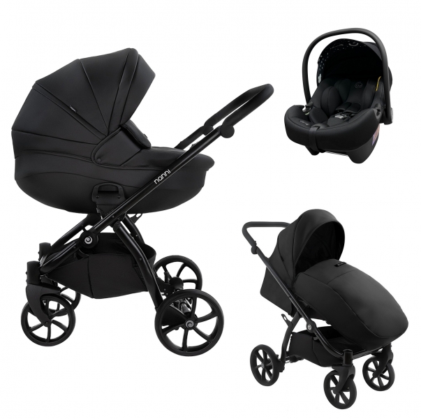 Детская коляска Tutis Nanni 7 Кожа 3 в 1 1533399 Black