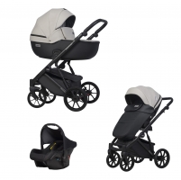 Детская коляска Riko Basic Montana Ecco 3 в 1 31 Light Silver-Black