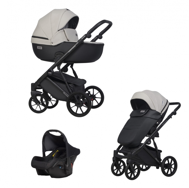 Детская коляска Riko Basic Montana Ecco 3 в 1 31 Light Silver-Black