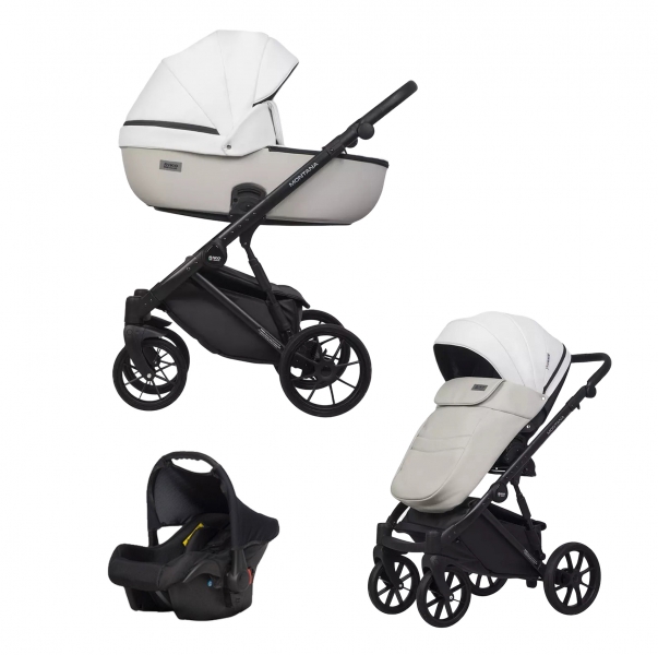 Детская коляска Riko Basic Montana Ecco 3 в 1 32 White-Light Silver