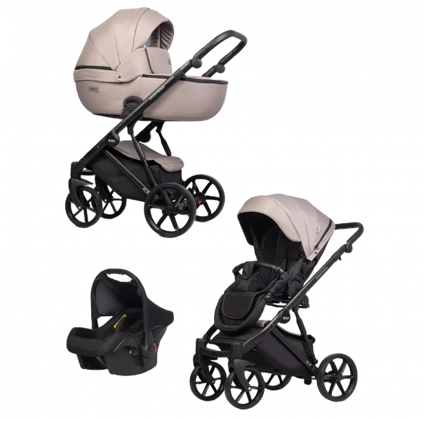 Коляска Riko Basic Montana X 3 в 1 цвет 50 Beige (бежевый)