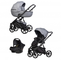 Коляска Riko Basic Montana  3 в 1 цвет 52 Grey (серый)
