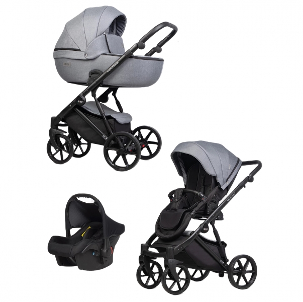 Коляска Riko Basic Montana X 3 в 1 цвет 52 Grey (серый)