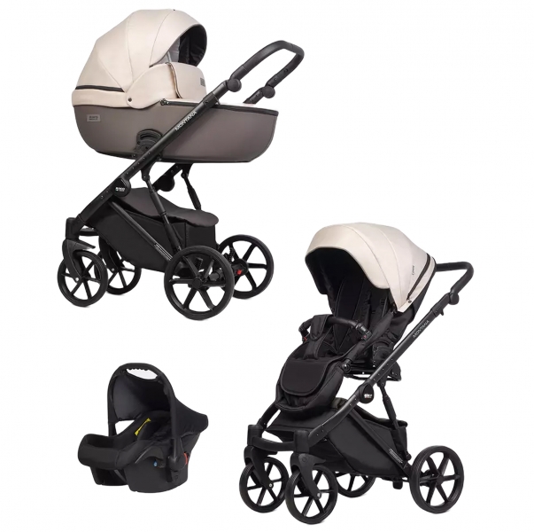 Детская коляска Riko Basic Montana Plus 3 в 1 43 Mocca (коричневый-бежевый)