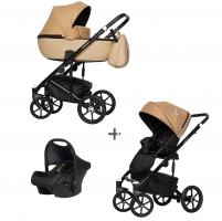 Детская коляска Riko Basic Ozon 3 в 1 бежевый 03