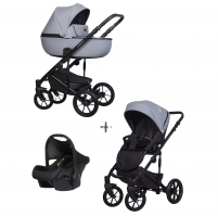 Детская коляска Riko Basic Ozon Pastel 3 в 1 04 серый