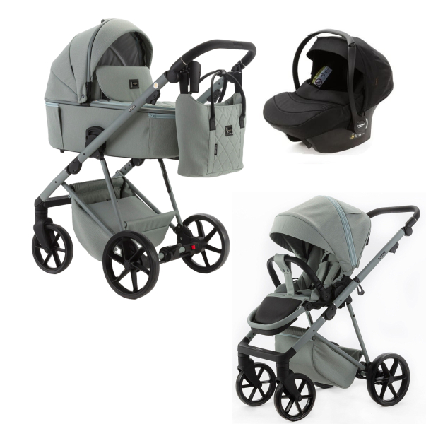 Детская коляска Adamex Delta Natura 3 в 1 DN-8-MINT (МЯТА)