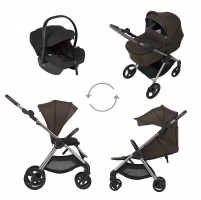 Коляска 3 в 1 Anex iQ Premium New, Teddy / Коричневый (iQ-08-NT)