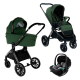 Детская коляска Pituso Mayla Lux 3 в 1 с автокреслом Baesa Forest Green