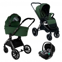 Детская коляска Pituso Mayla Lux 3 в 1 с автокреслом Baesa Forest Green