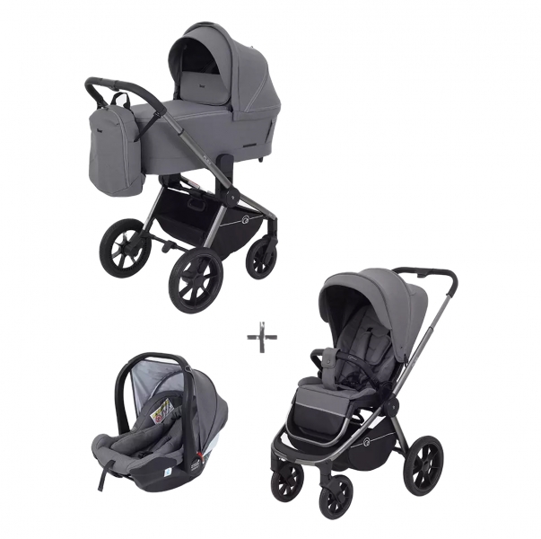 Коляска 3 в 1 Rant Flex Pro 2023, Grey (Серый)
