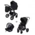Коляска 3 в 1 Rant Flex Pro 2023, Black (Черный)