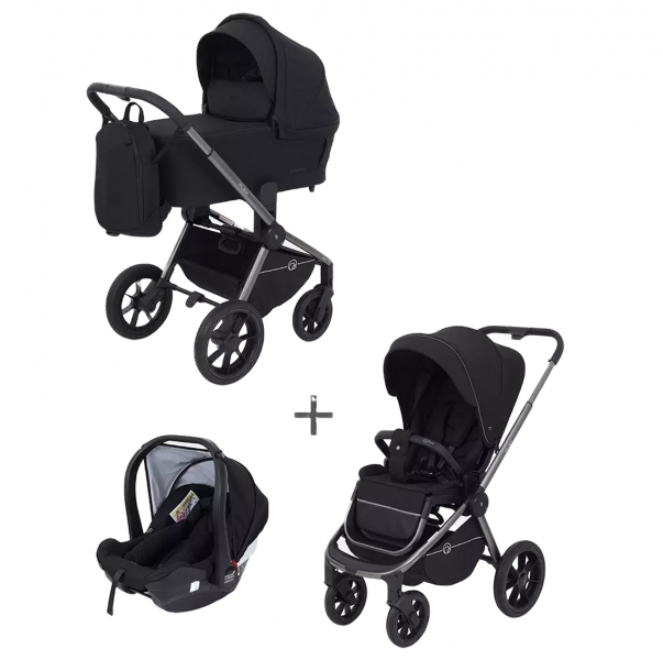 Коляска 3 в 1 Rant Flex Pro 2023, Black (Черный)