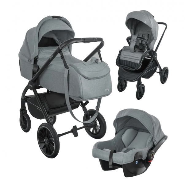 Детская коляска Indigo Ultra 3 в 1 серый