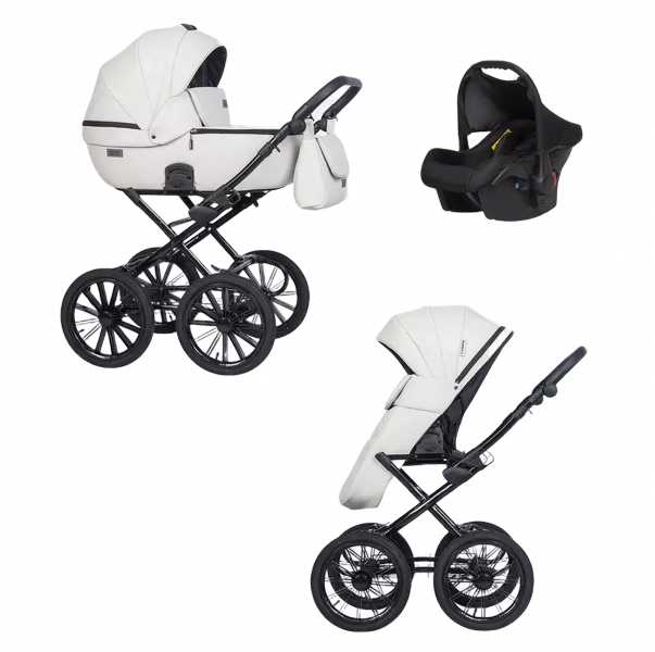 Коляска 3 в 1 Riko Basic Montana X Ecco Prestige, 11 White (белый)