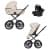 Коляска 3 в 1 Riko Basic Montana X Ecco Prestige, 15 Ivory beige (бежевый)
