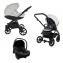 Детская коляска Tutis Nanni 7 Кожа 3 в 1 1533069 Light Silver