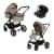 Детская коляска Adamex Nova 3 в 1 КАПУЧИНО - CAPPUCCINO