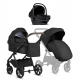Детская коляска Tutis Leo 3 Plus 3 в 1 с автокреслом Elo Lux EduSky Black 1582201 Black