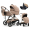 Коляска Agex Prima Pro 3 в 1 с автокреслом Luxmom 777 Beige (Бежевый)