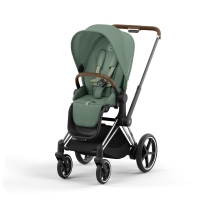 Прогулочная коляска Cybex Priam IV шасси Chrome Brown, Leaf Green (Зеленый)