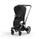 Прогулочная коляска Cybex Priam IV шасси Chrome Brown, Sepia Black
