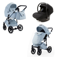 Детская коляска Adamex Nola Natura 3 в 1 N-1-SKY (ГОЛУБОЙ + ГОЛУБАЯ КОЖА)
