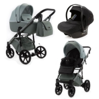Детская коляска Adamex Nola Natura 3 в 1 N-8-MINT (МЯТА + МЯТА КОЖА)
