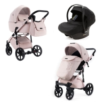 Детская коляска Adamex Nola Natura 3 в 1 N-2-ROSE (СВ.РОЗОВ + СВ.РОЗОВ.КОЖА)