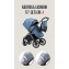 Коляска детская Luxmom 777 Fantis 3 в 1 серый