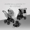 Коляска детская Luxmom 777 Fantis 3 в 1 серый