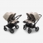 Коляска 2 в 1 Bugaboo Donkey 5 Twin Desert Taupe шасси Black