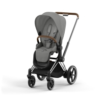 Прогулочная коляска Cybex Priam IV шасси Chrome Brown, Mirage Grey