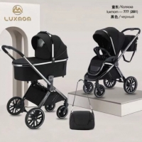 Коляска детская Luxmom 777 Fantis 2 в 1 черный