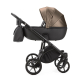 Детская коляска Adamex Nola Deluxe 2 в 1 N-SD11 (Т.БЕЖЕВЫЙ МЕТАЛЛИК КОЖА + ЧЕРН.КОЖА)
