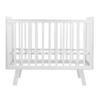 Кровать детская Indigo Style на ножках c легкосъемной стенкой белый