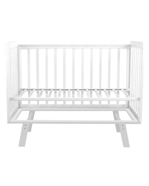 Кровать детская Indigo Style на ножках c легкосъемной стенкой белый