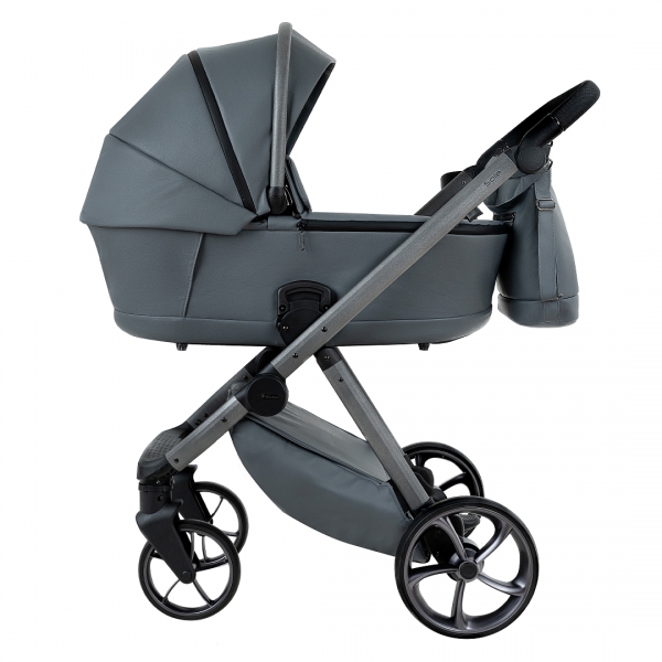 Коляска 2 в 1 Pituso Sole Кожа Grey
