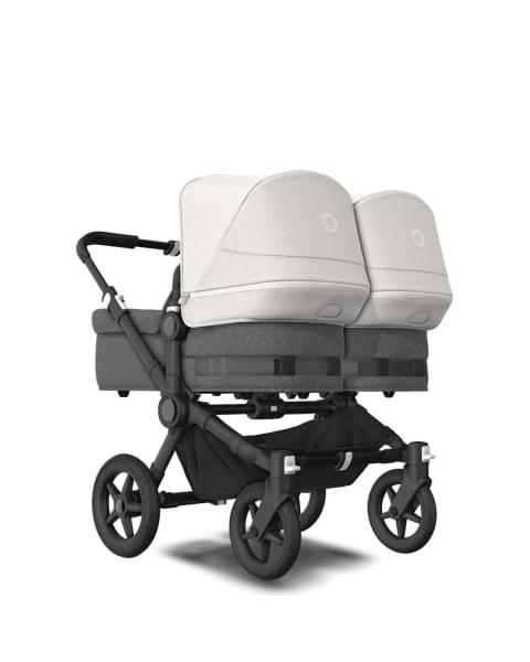 Коляска 2 в 1 Bugaboo Donkey 5 Twin Grey Melange/Misty White шасси Black