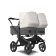 Коляска 2 в 1 Bugaboo Donkey 5 Twin Grey Melange/Misty White шасси Black
