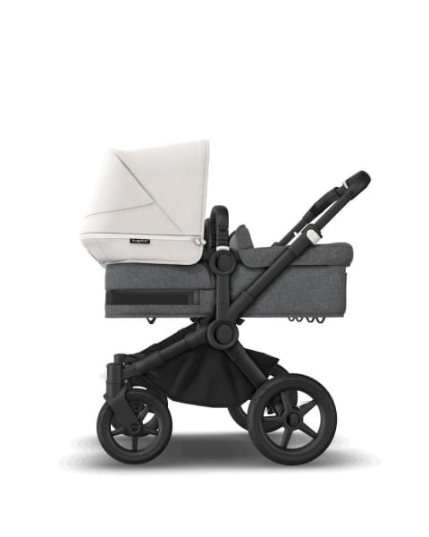 Коляска 2 в 1 Bugaboo Donkey 5 Twin Grey Melange/Misty White шасси Black